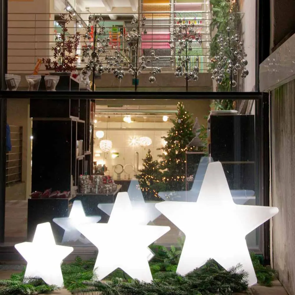 Stojací lampa ve tvaru bílé nebo červené hvězdy, moderní design - Ringostar Viadurini