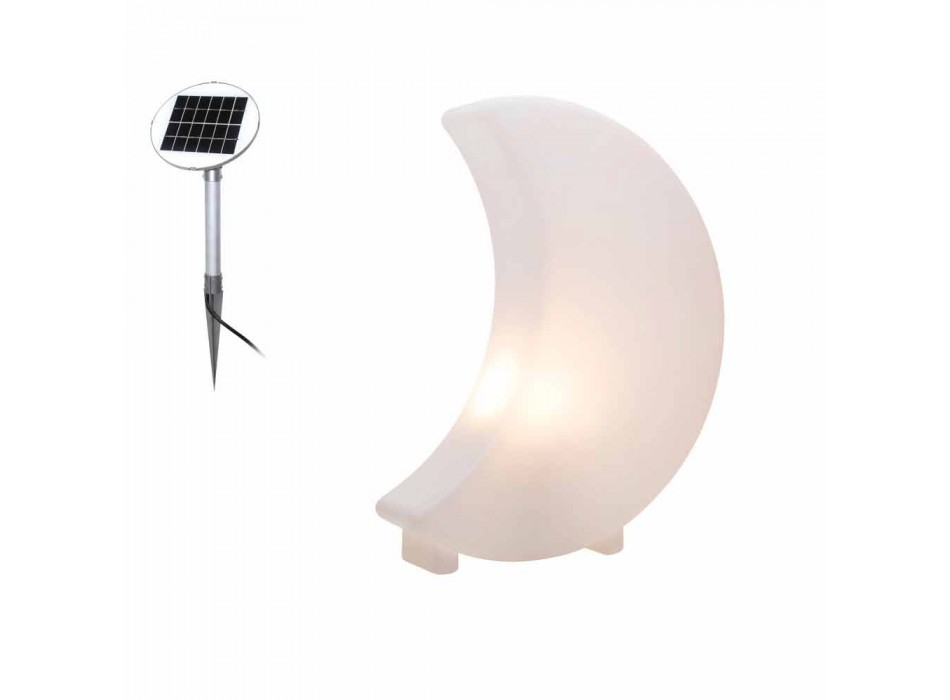 Stojací lampa ve tvaru měsíce z plastu, 2 velikosti, moderní design - Lunastar Viadurini