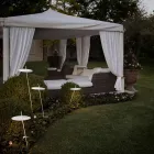 Zahradní stojací lampa hliníkové bílé provedení s listem leknínu - Cipriam Viadurini