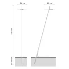 Zahradní stojací lampa hliníkové bílé provedení s listem leknínu - Cipriam Viadurini