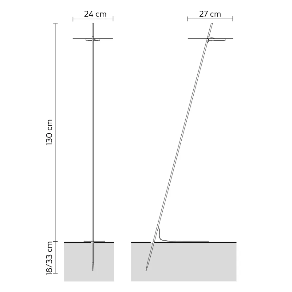 Zahradní stojací lampa hliníkové bílé provedení s listem leknínu - Cipriam Viadurini
