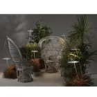 Zahradní stojací lampa hliníkové bílé provedení s listem leknínu - Cipriam Viadurini