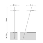 Zahradní stojací lampa hliníkové bílé provedení s listem leknínu - Cipriam Viadurini