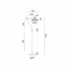 Stojací lampa Art Nouveau keramika Anita Il Fanale Viadurini