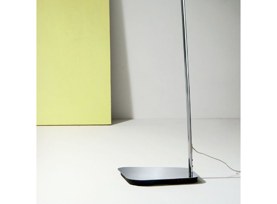 Kovová stojací lampa s PVC stínidlem potaženým látkou - Igeo Viadurini