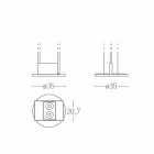 Stojací lampa z lakovaného kovu s integrovanou LED diodou Made in Italy - Indra Viadurini