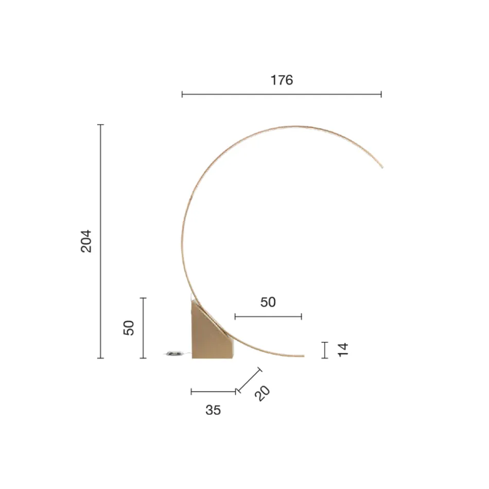 Stojací lampa z lakovaného kovu se stmívatelným LED světlem - Eukalyptus Viadurini