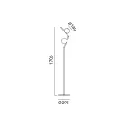 Stojací lampa z tmavé mosazi a kamenného skla Made in Italy - Bottega Viadurini