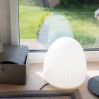 Stojací lampa z bílého plastu s designem Led, Solar nebo E27 - Massostar Viadurini