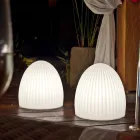 Stojací lampa z bílého plastu s designem Led, Solar nebo E27 - Massostar Viadurini