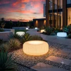 Alabastrová polyethylenová venkovní stojací lampa vyrobená v Itálii - Disco Viadurini