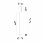 Stojací lampa Venkovní High Street lampa z mosazi a skla - lodžie od Il Fanale Viadurini