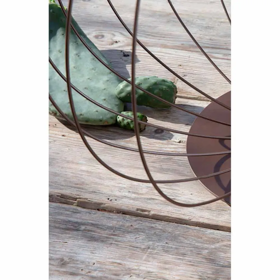 Podlahová nebo podpěrná lampa v bílém nebo bronzovém kovovém drátu - lucerna Viadurini