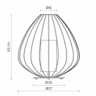 Podlahová nebo podpěrná lampa v bílém nebo bronzovém kovovém drátu - lucerna Viadurini