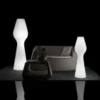 Venkovní stojací lampa Reyes z polyethylenu s LED světlem vyrobená v Itálii Viadurini