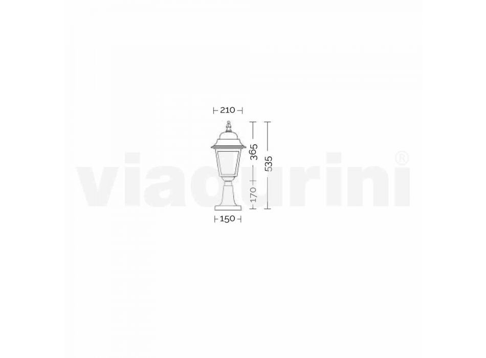 Hliníková venkovní lampa vyrobená v Itálii, Aquilina Viadurini