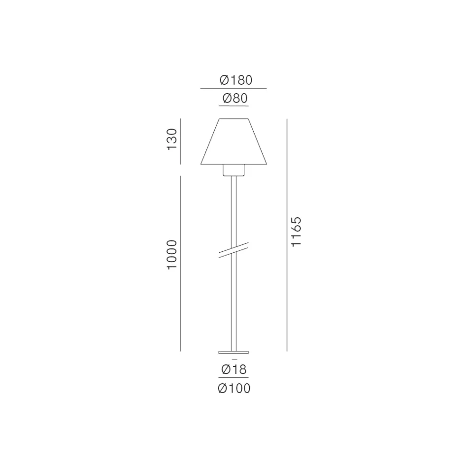Venkovní stojací lampa z mosazi a mědi Made in Italy - Sword Viadurini
