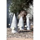 Venkovní LED stojací lampa v bílém technopolymerovém moderním designu - Nano Viadurini