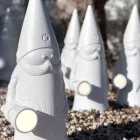 Venkovní LED stojací lampa v bílém technopolymerovém moderním designu - Nano Viadurini