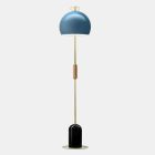 Stojací lampa do obývacího pokoje z barevného hliníku a mosazi - Bonton od Il Fanale Viadurini