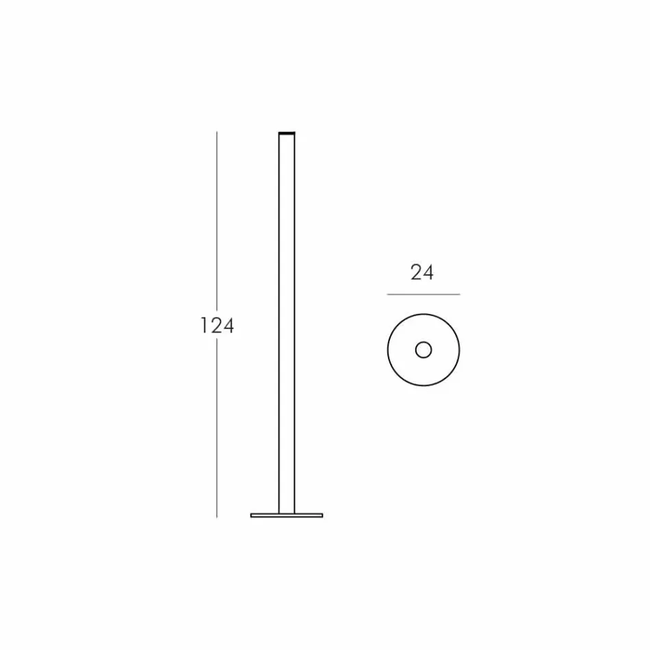 Slide Flux štíhlá podlahová svítidla z methakrylátu vyrobená v Itálii Viadurini