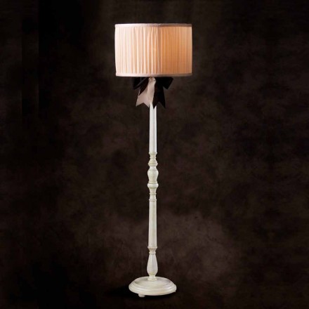 Vintage hedvábná podlahová lampa chanel ze slonoviny Viadurini