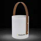 Přenosná venkovní designová lampa s vícebarevnými LED diodami, Bluetooth reproduktorem a dálkovým ovládáním (IP44) Viadurini