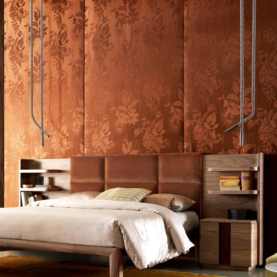 Grilli Snake vyrobený v Itálii koženou a kovovou designovou lampou Viadurini