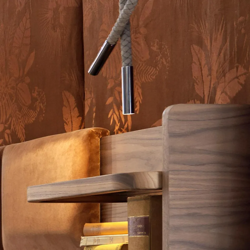 Grilli Snake vyrobený v Itálii koženou a kovovou designovou lampou Viadurini