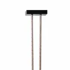 Grilli Snake vyrobený v Itálii koženou a kovovou designovou lampou Viadurini