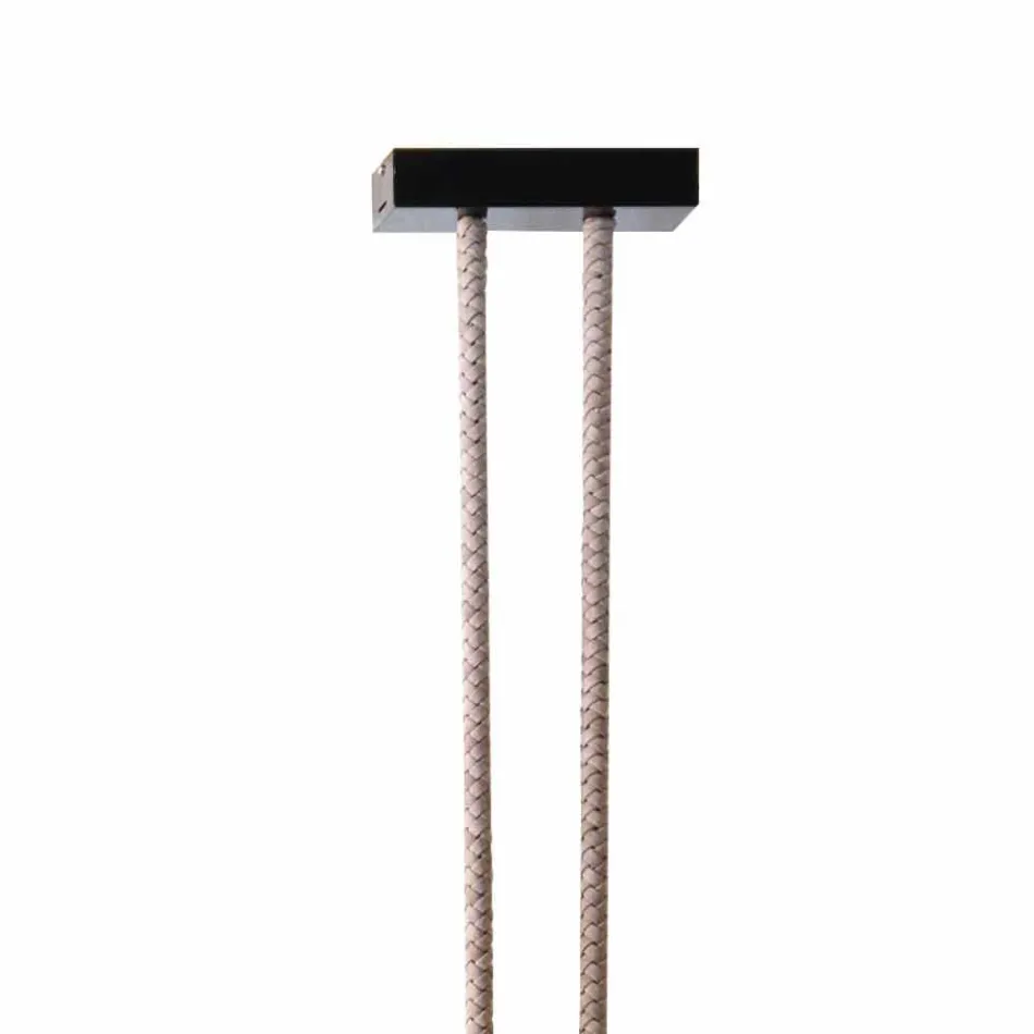 Grilli Snake vyrobený v Itálii koženou a kovovou designovou lampou Viadurini