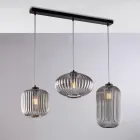 3-svítivá černá skleněná kovová designová lampa pro - Tucana Viadurini