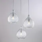 Designová skleněná a kovová lampa vyrobená v Itálii pro stylovou dekoraci - Atlas Viadurini