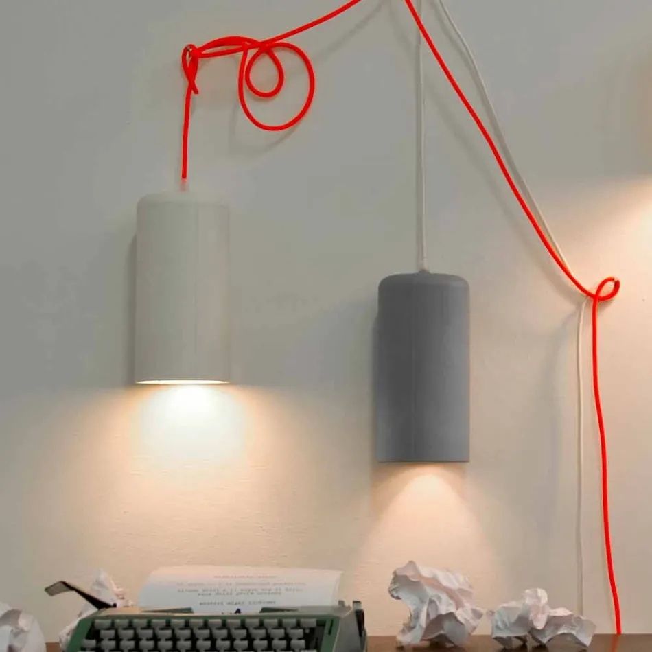 Závěsná designová svítidla In-es.artdesign Svíčka 1 v barevné lapreně Viadurini