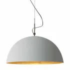 Závěsná konstrukční lampa In-es.artdesign Half Moon Cementová barva Viadurini