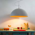 Závěsná konstrukční lampa In-es.artdesign Half Moon Cementová barva Viadurini