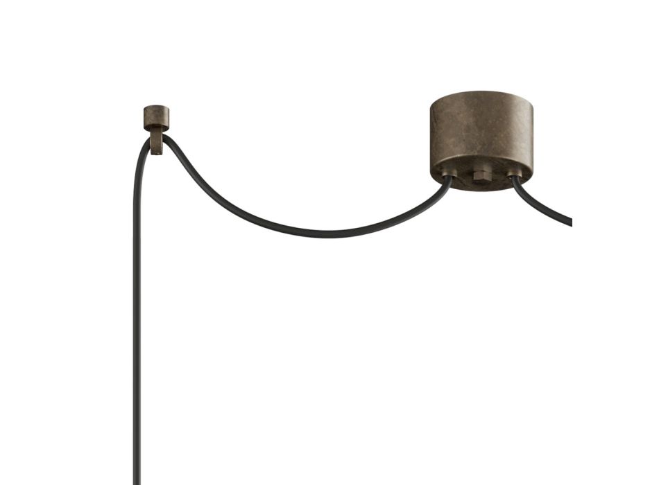 Dvojitá závěsná lampa ze železa a skla Made in Italy – zataženo Viadurini