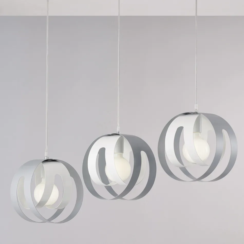 Elegantní skleněná a kovová lampa vyrobená v Itálii pro rafinované interiéry - Aries Viadurini