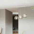 Elegantní skleněná a kovová lampa vyrobená v Itálii pro rafinované interiéry - Aries Viadurini