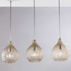 Elegantní skleněná a kovová lampa vyrobená v Itálii pro rafinované interiéry - Atlas Viadurini