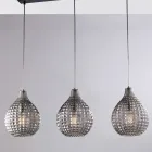 Elegantní skleněná a kovová lampa vyrobená v Itálii pro rafinované interiéry - Atlas Viadurini