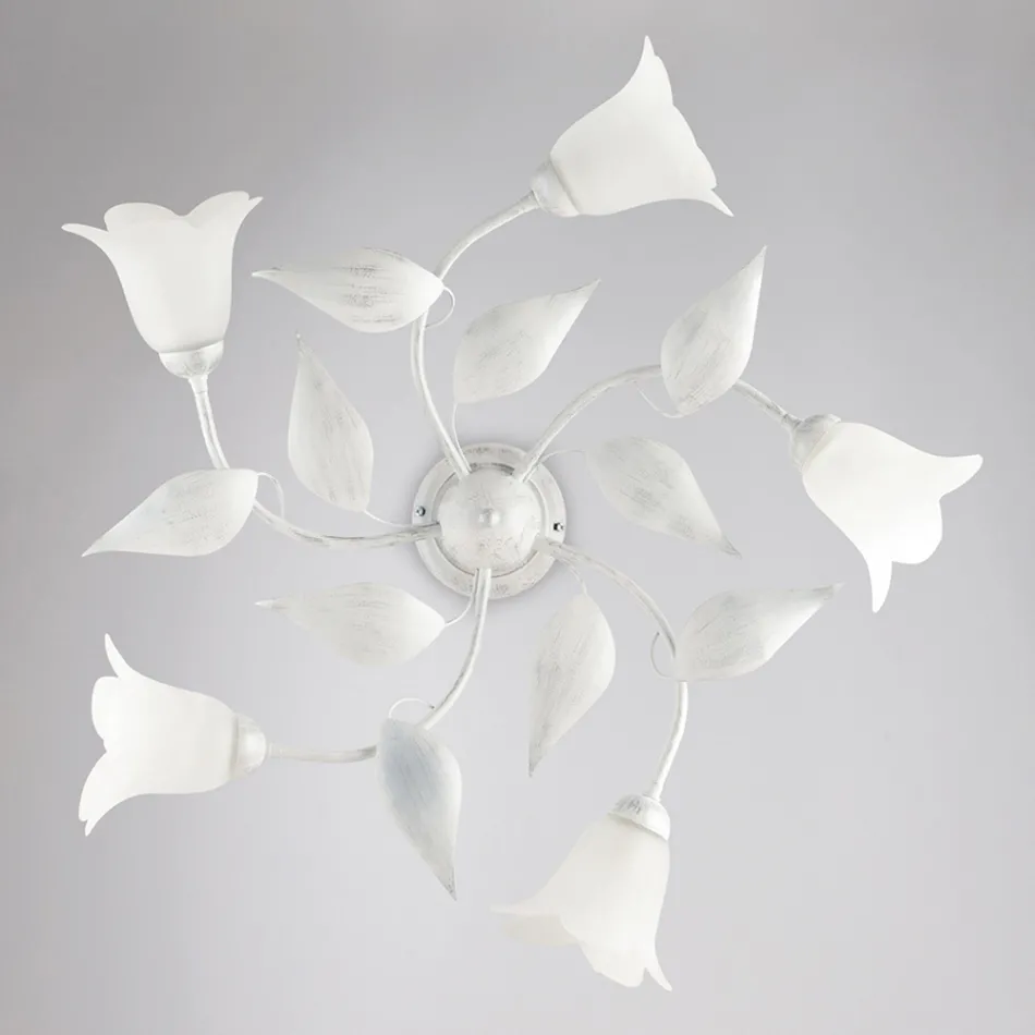 Elegantní skleněná a kovová lampa vyrobená v Itálii pro rafinované interiéry – Sirio Viadurini