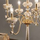 Klasická lampa Flambeaux 7 Lights z porcelánu a foukaného skla - Eteria Viadurini