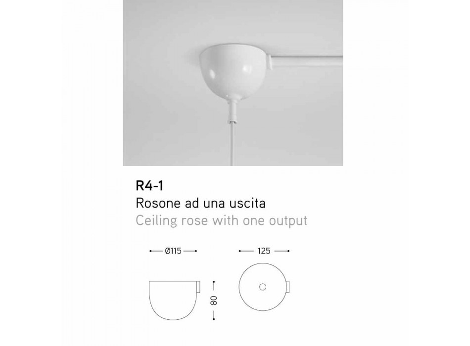 Keramická lampa Aldo Bernardi Lustri s růžice 1 výstupem. Viadurini