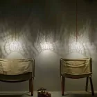 Lampa z bavlny a viskózy zavěšená In-es.artdesign Moderní textury Viadurini