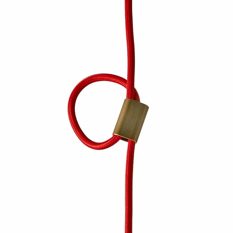 Lampa z bukového dřeva a zavěšené keramiky vyrobené v Itálii Itálie Viadurini