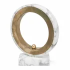 Lampa v bílém mramoru Carrara a mosaz Made in Italy 2 Dimensions - Nazife Viadurini