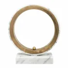 Lampa v bílém mramoru Carrara a mosaz Made in Italy 2 Dimensions - Nazife Viadurini