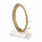 Lampa v bílém mramoru Carrara a mosaz Made in Italy 2 Dimensions - Nazife Viadurini