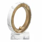 Lampa v bílém mramoru Carrara a mosaz Made in Italy 2 Dimensions - Nazife Viadurini